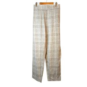 Cooper & Ella Plus Size 2X Comfort Pants in a Grey/White Gingham Print